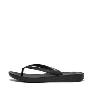 Grey Men's FitFlop IQUSHION Ergonomic Flip Flops | 8240-KEHYI