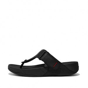 Lemon Men's FitFlop TRAKK II Leather Toe-Post Sandals | 9341-ZHGKD