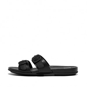 Multicolor Women's FitFlop GRACIE Buckle Two-Bar Leather Slides | 8269-CEBJU