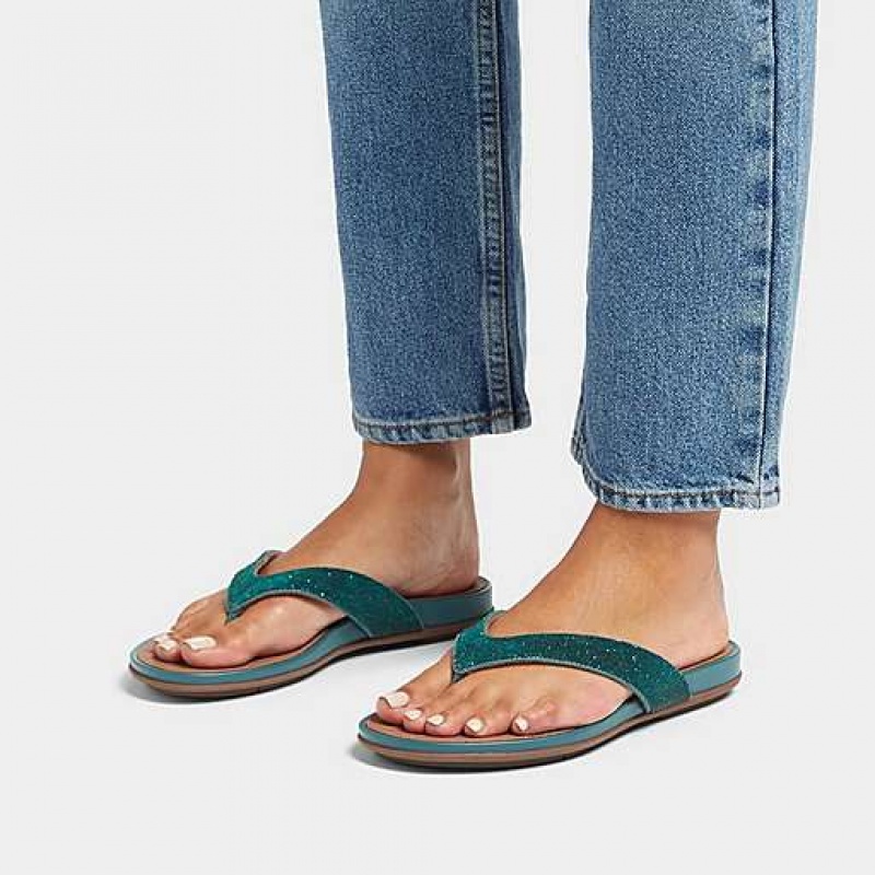 Black Women's FitFlop GRACIE Opul Flip Flops | 1530-XGWVL