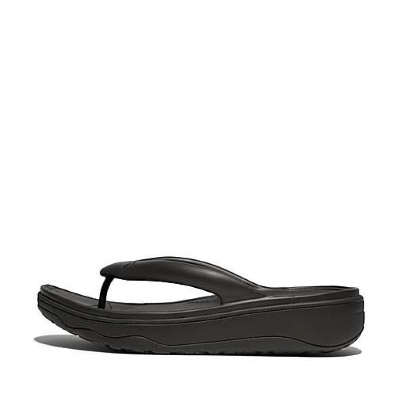 Black Women\'s FitFlop RELIEFF Recovery Toe-Post Sandals | 2406-DNWHA