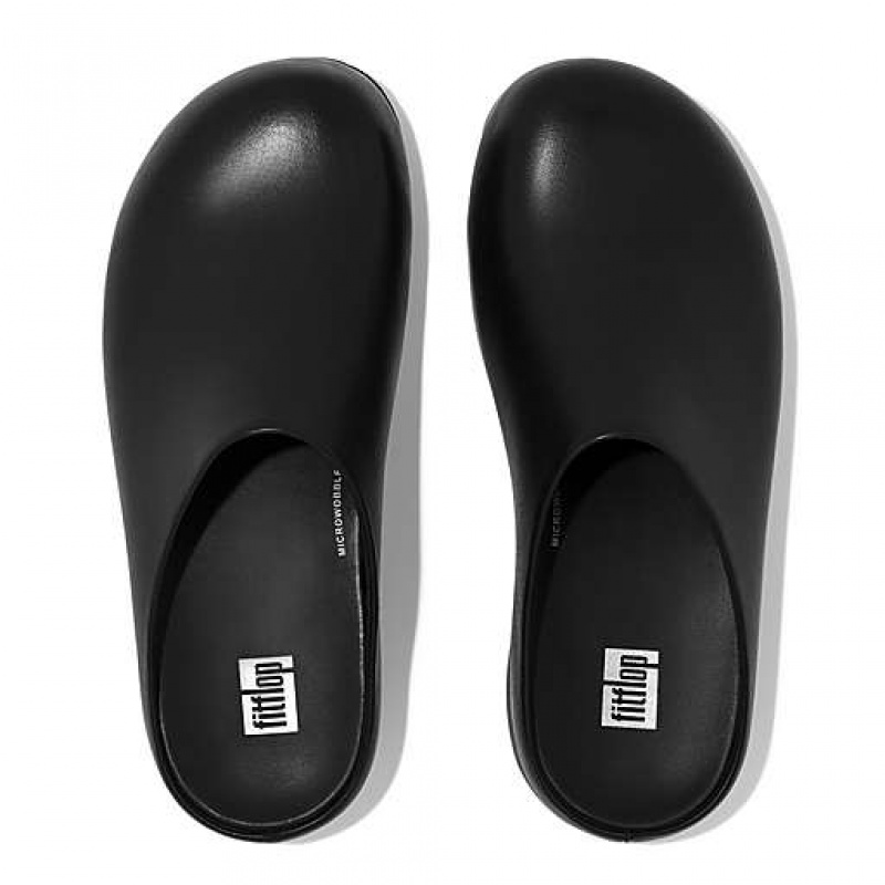 Lemon Women's FitFlop SHUV Leather Slippers | 3752-AIDXV