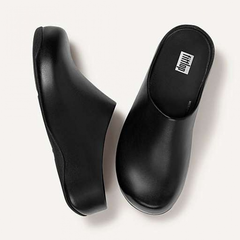 Lemon Women's FitFlop SHUV Leather Slippers | 3752-AIDXV