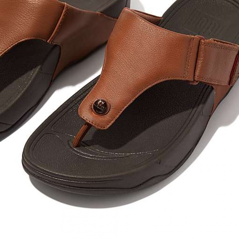 Navy / White Men's FitFlop TRAKK II Leather Flip Flops | 8012-ZDHGI