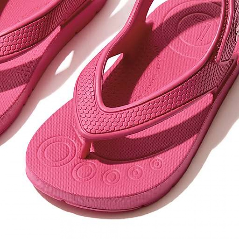 Pink Kids' FitFlop IQUSHION Ergonomic Back-Strap Flip Flops | 6541-AWESI