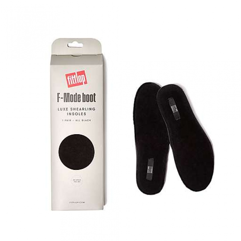 White Women's FitFlop F-MODE Luxe Shearling Insoles 1 Pair Boots | 0987-PNOEX