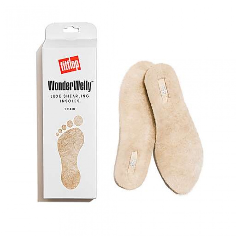 White Women's FitFlop WONDERWELLY Luxe Shearling Insoles - 1 Pair Boots | 8076-ZOIPN